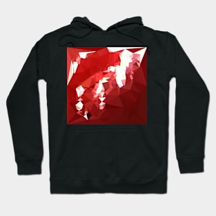 Coquelicot Red Abstract Low Polygon Background Hoodie